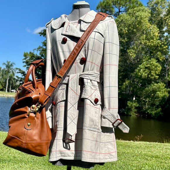 COACH Cabin Bag Medium 1997 British Tan 0502 Hang Tag Luggage ID Travel Duffle - Picture 10 of 16